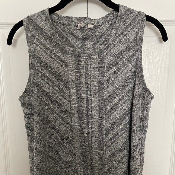 Grey Marl Sleeveless Gap Blouse - Picture 1 of 3